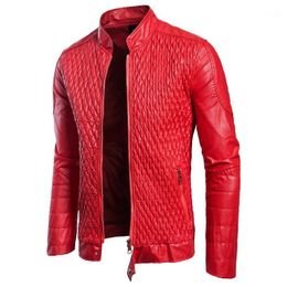 New Men's Leather Jacket Spring and Autumn Europe and America Jacket Large Size Leather Solid Color1