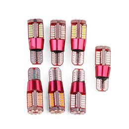 New 2Pcs Universal Car Led Signal Lamp CANBUS Error Free T10 w5w Socket Auto 7 Colours Bulbs Daytime Running Light 194 168 Work Light