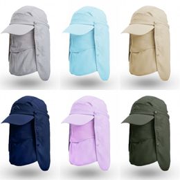 Solid Colour Separable Cap Magic Scarves Cloth Spring Summer Sunshade Hat Male Men Outdoors Snapbacks Sports Windproof 16 3bg N2