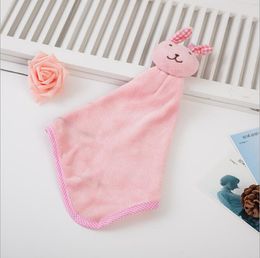 Towels Cute Coral Velvet Rabbit Modelling Towel Kitchen Wipes Cartoon Clean Towel Wipe The Cloth Kerchif Dry Hand Towels 5 Colours ZZC3904