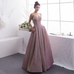 2020 Suosikki Women's Gradient Evening Dresses Sequin V Neck Contrast Colour Party Gown formal prom dresses gown LJ201120