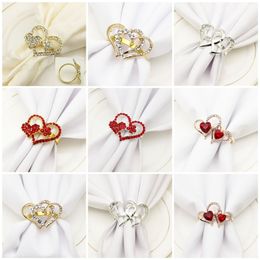 Fashion metal Napkin buckle Valentine's Day Love Napkin Ring Latest Hot-selling Heart shaped Napkin buckle T9I001081