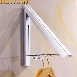 Bathroom Folding Home Laundry Adjustable Drying Rack Retractable Punch Free Balcony Tool Multifunction Clothes Hanger Indoor 201111