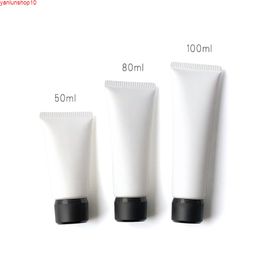 50pcs 50g 80g 100g Empty White Frost Soft Tube For Cosmetic Lotion Cream Packaging Squeezed Plastic Bottle With Screw Caphigh quatiy