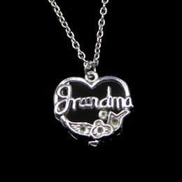 Fashion 24*24mm Grandma Heart Flower Pendant Necklace Link Chain For Female Choker Necklace Creative Jewellery party Gift