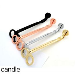 Stainless Steel Candle Wick Trimmer Oil Lamp 17.5CM Trim Scissor Cutter Snuffer Tools Candle Wick Hook Clipper Accessories KKA1763