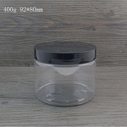 100 pcs 400g/ml Clear Plastic Jar bottle Retail Originales Refillable Cosmetic Cream Butter Honey Pill Empty Containers jars