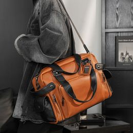 Luxurys Men Handbag Men's Genuine Leather Shoulder Bag Male Large Capacity Travel Bag Multi-Functional Real Leather Briefcase Designes Boys handbag purses
