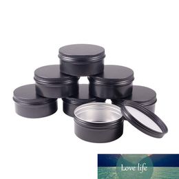 50pcs 50g/50ml Black Empty Aluminum Cream Jar Tin Cosmetic Lip Balm Containers Nail Derocation Crafts Pot Refillable Bottle