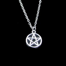 Fashion 16mm Star Pentagram Pendant Necklace Link Chain For Female Choker Necklace Creative Jewelry party Gift
