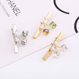 Zircon Barrette Headwear Duckbill Clip Stereo Crystal Hairpin Cherry Headclip Jewelry Hair Accessories Beauty Styling Tools