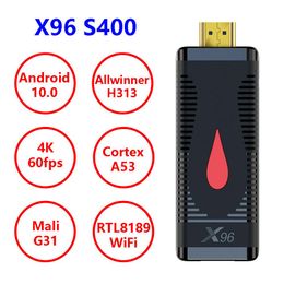 TV Stick X96 S400 Smart Android 10.0 Quad Core Allwinner H313 Quad-core Wifi 1080P 4K 2GB 16GB 60fps TV Dongle VS X96S