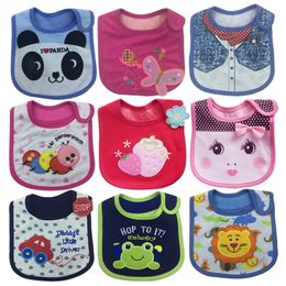 5pcs Bib Baby Bibs Baberos Babador Bavoir Carter Waterproof cute cartoon Embroidery printing Babies burp cloth 0-24 months LJ201023