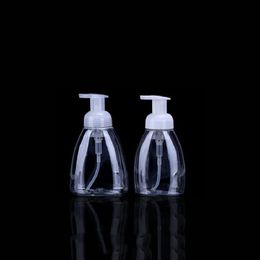 2022 new 250ML hand sanitizer foam bottle Fan- shaped transparent plastic Pump Bottle for cosmetics lotion Free sea freight