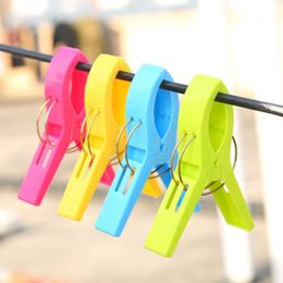 11.5 cm Large Bright Colour clothes Clip Plastic Beach Towel Pegs clothespin Clips to Sunbed Multicolor LX3873