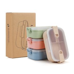 Wheat Straw Lunch Box Microwave Bento Boxes Health Natural Student Portable Picnic Food Storage Dinner Box