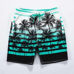 Men Beach Shorts Summer Swimming Trunks Hawaii Coconut Men's Swimwear Board Shorts Quick Dry Breathable Pants Beachwear1256h