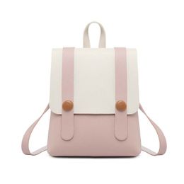Kids Fashion Leather Elegant Hit Colour bag Mobile Phone Double Shoulder Bag women's Small Backpack