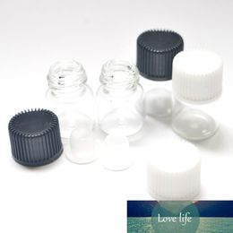 10pcs 1ml Mini Perfume Sample Clear Glass Bottle with Orifice Reducer and Cap Small Essential Oil Liquid Test Vials