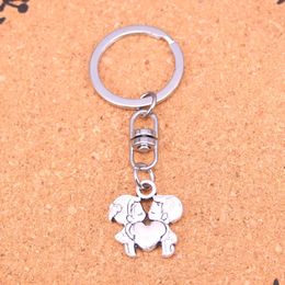 Fashion Keychain 22*21mm heart lover sweetheart Pendants DIY Jewelry Car Key Chain Ring Holder Souvenir For Gift