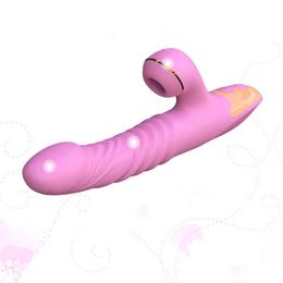 NXY Vibrators Telescopic vibrator female masturbator suction simulation electric fake penis sex products gun machine 0222