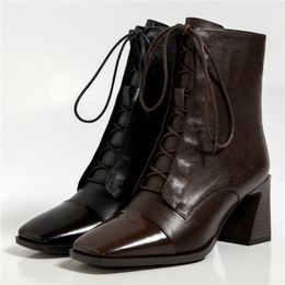 Hot Sale FEDONAS Sexy Ankle Winter Newest Genuine Leather Side Zipper High Heels Felame Working Party Women's Boots