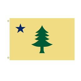 Large Maine Flag 90x150 cm Boy Scouts Movement Flag Banner 3x5 ft Polyester Printed Blue and Purple Color, free shipping
