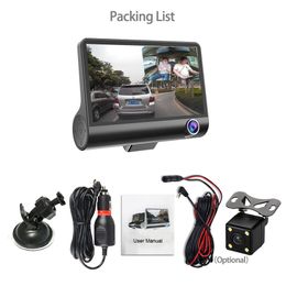 New Car DVR 3 Cameras Lens 4 0 Inch Dash Camera Dual Lens With Rearview Camera Video Recorder Auto Registrator Dvrs Dash Cam270Z