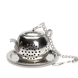 100pcs Strainer Tea Infuser 3.8CM Teapot shaped 304 Stainless Steel Herbal Pot Tea Infusers Strainers Philtre Ball