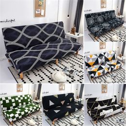 geometric folding sofa bed cover s stretchdouble seat slips for living room print 220302