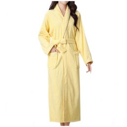 Winter cotton terry thick bathrobe women homewear robe solid dressing gowns for women large size 210203