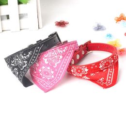 4 Sizes Adjustable Pet Dog Bandana Scarf Collar Neckerchief Dog Bandana Triangle Scarf Collars Pet Cat Puppy Collars LX3459