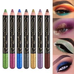 Glitter Eyeshadow Stick Soft Smooth Cream Eye Shadow Crayon Pencil Waterproof Long Lasting Shiny Colored Pearlescent Highlighter Eye Makeup