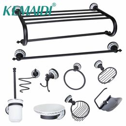 KEMAIDI Hair Dryer Holder,Oil Rubbed Bronze,Bathroom Toilet Brush Holder,Towel Rack,Towel Ring,Paper Holder Bathroom Accessories LJ201209