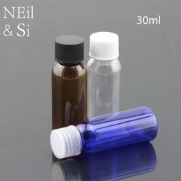 30ml Empty Plastic Bottle Cosmetic Lotion Sample Packaging Nutrient Toners Water Containers Blue Brown Lucency Container