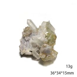 Decorative Objects & Figurines 13g B5-2b Natural Stone Quartz Fluorite Mineral Crystal Specimen From Hunan Province China A2-4