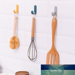 1Set Nordic Style ABS Plastic Wall Hook Home Decoration Pure Colour Multi Purpose Self-adhesive No Trace J Shape