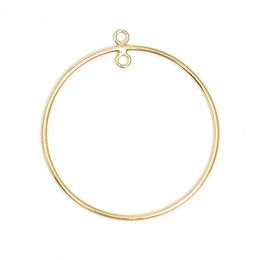 Beadsnice 14k Gold Filled Round charms drop pendant Jewellery finding