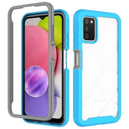 Armor Shockproof Cases For Samsung Galaxy A22 4G A82 5G A03S SM-A037F A70 TPU Bumper Clear Acrylic Back Cover