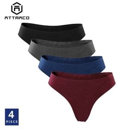 ATTRACO Underwear Women Pantie Thong G-String Tanga Briefs Cotton sexy panties lingerie seamless Hot sale 201112