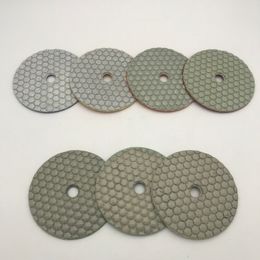 Diamond Polishing Pad 4 inch Dry Flexible Concrete Granite Marble Stone Polishing Wheel Thickness 1.2 mm 7 Pcs/lot