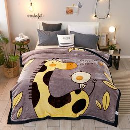 Thicken Blanket Cartoon Car Office Winter Blankets Swaddling Bedding Quilt Nap Blanket Xmas Home Carpet Factory Wholesale In Stock