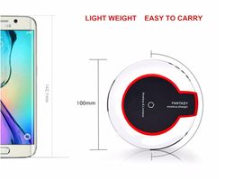 100pcs Luxury Univeral charger Qi Wireless Charger Charging Pad Mini for Samsung S6 S7 Edge Plus S8 HTC Nokia