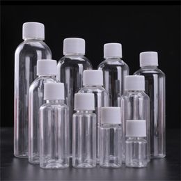 Clear PET Plastic Bottle 5ml 10ml 20ml 30ml 50ml 60ml 80ml 100ml 120ml Refillable Bottles Container