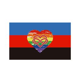 Polyamorous Flags Pan Sexual Flag 3x5 FT Banner 90x150cm Festival Party Gift 100D Polyester Printed Hot selling!