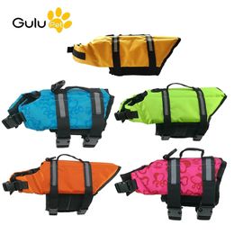 Dog Life Vest Summer Swimming Survival Suit Dog Surfing Skiing Driving Clothes Swimwear Saver Vest 201028