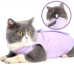 Cat Supplies Cats Surgery Recovery Suit for Surgical Abdominal Wounds Home Indoor Pet Clothing E-Collar Alternative Kitten After Surgery Pajama Suits