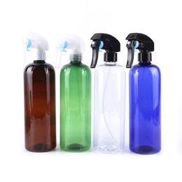 empty plastic pet mist spray bottle bulk clear trigger sprayer 500ml for cleaning solutions