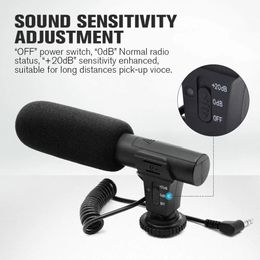 FreeShipping 3.5mm Audio Plug Professional Recording Microphone Condensador For Camera DSLR Digital Video Camcorder VLOG Microfone