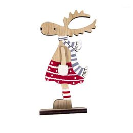 Christmas Decorations Decoration Wooden Painted Elk Ornaments Tabletop Homemade Mosaic Sd2191